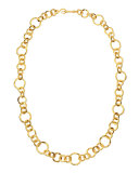 Coronation 24k Gold Plate Large Necklace, 36"L