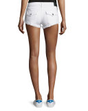 Joey Cutoff Denim Shorts, Optic White