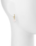 18K Rose Quartz Cushion Earring Charms