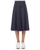 Caro Pleated Flared Pants, Slate