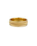 Gents Braided 18K Yellow Gold Wedding Band Ring, Size 10.5