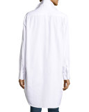 Mary Denim Tunic-Shirtdress, White