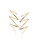 Large 14K Gold Bolt Stud Earrings