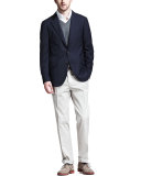 Deconstructed Travel Jacket, Navy