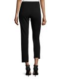 Knit Jersey Ankle Pants, Black 