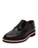 Morely Studded Leather Platform Derby, Black