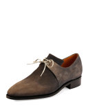 Arca Suede Lace-Up Shoe, Dark Brown