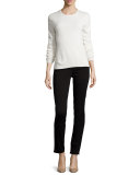 Prima Mid-Rise Skinny Jeans, Super Black