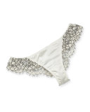 Enigma Lace-Back Full Briefs, Ivory/Black
