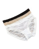 Bliss Lace Girl Briefs, Cafe