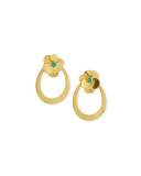 Golden Flower Petal Hoop Earrings