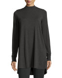 Lightweight Mock-Neck Long Tunic 