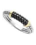 Caviar Ceramic Stacking Ring, Black