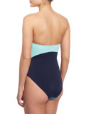 Barbados Colorblock Bandeau One-Piece Swimsuit