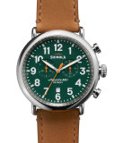47mm Runwell Chronograph Men's Watch, Green/Tan