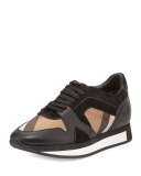 The Field Check Sneaker, Black