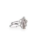 Garden Rose & Leaf Diamond Double-Finger Ring