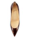 Decollette Tortoiseshell Red Sole Pump, Testa di Moro
