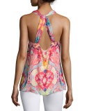 The Cowl Printed Silk Camisole, Love Her Madly