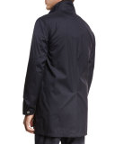 Wool-Silk Overcoat, Navy