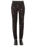 Gnu-Print Straight-Leg Pants, Date