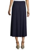 Drawstring A-line Jersey Skirt