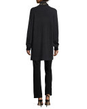 Boot-Cut Ponte Pants, Black