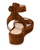 Suede Platform Sandal, Brown