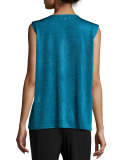 Sleeveless Marled Jersey Tank, Plus Size