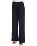 Palazzo Knit Pants, Navy