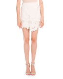 Delft-Embroidered Lace Skirt, Ivory