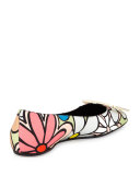 Flower-Print Ballerine U Flat, Multi
