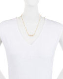Pearly Pavé Crystal Bar Necklace