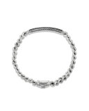 Petite Pavé Curb Link Love ID Bracelet with Diamonds