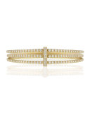 Moderne 18k Three-Row Diamond Bangle