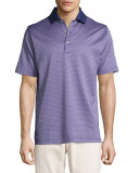 Ophelia Jacquard Cotton Lisle Polo Shirt