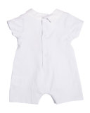 Pintucked Jersey Shortall, Light Blue, Size 3-9 Months