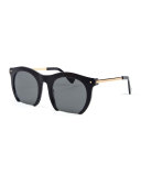 The Foundry Cutoff Sunglasses, Black