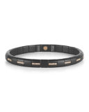 Pura Matte Black Ceramic & 18K Rose Gold Bracelet with Champagne Diamonds, 0.55 tdcw