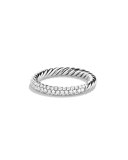 Petite Pave Ring with Diamonds, Size 7