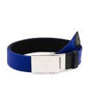Reversible Plaque Belt, Blue/Black