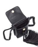 Isobel Leather Phone Crossbody Bag, Black
