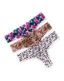 The Weekender Three-Pack Thongs, Multi