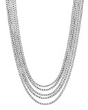 Classic Chain Five-Row Necklace, 16-18"