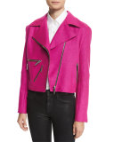 Rodney Felted Biker Jacket, Pink