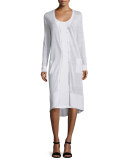 Sleeveless Luxe Pima Cotton Tank Dress, Plus Size