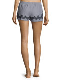 Antique Lace Print Boxer Shorts, Stormy