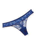 Fleur De Dentelle Thong, Blue Klein