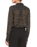 Sunaya NC Starry-Print Silk Top