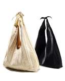 Bindle Pleated Silk Mesh Hobo Bag